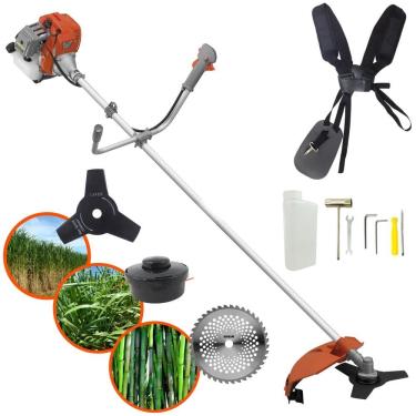 Imagem de Roçadeira Robusta Tekna RL520ACG2 À Gasolina 2T 52cc 13.000rpm 2HP de Potência Completo Com Lâmina 3 Pontas + Lâmina 40 Dentes + Carretel Nylon