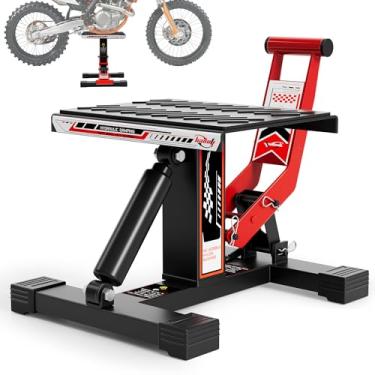 Imagem de BAOUFF Suporte para bicicleta suja, capacidade de 453,6 kg, elevador hidráulico, elevador, elevador, mesa de elevação ajustável, ideal para conserto e manutenção de mini bicicletas Edirt Dirtbike Pit