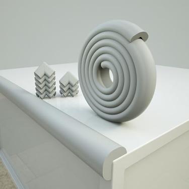 Imagem de Almofada de segurança resistente em forma de L para crianças – Protetor de borda de espuma de nitrilo macio sem ftalatos para mesa e mesas de centro