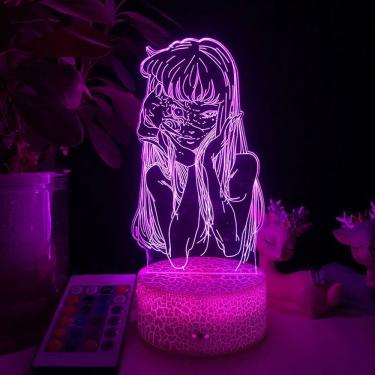 Imagem de Lâmpada de luz noturna Junji Ito Anime Decor 3D Illusion com USB