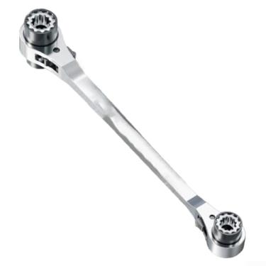 Imagem de Black Nickel Ratchet Wrench Set - 8-21mm, Bidirectional, Long Handle with Non-Slip Grip Repair Assembly(Foundation)