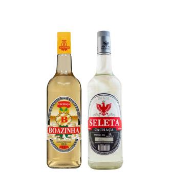 Imagem de Kit Cachaça Seleta Prata + Cachaça Boazinha 1000ml cada