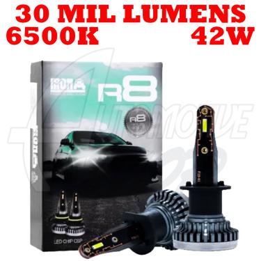 Imagem de Kit Ultra Led R8 Super Branco 6500K 42W 30 Mil Lumens H3