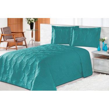 Imagem de Cobre Leito Pratic Rosas Queen 3 Pecas - Azul Sky