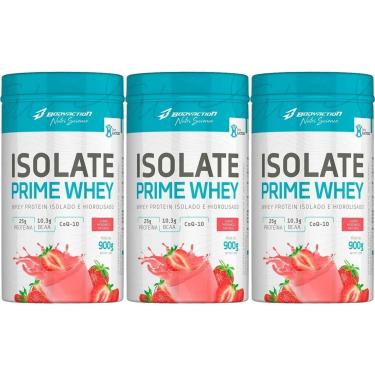 Imagem de Kit 3X Isolate Prime Whey - 900g Morango Natural - BodyAction-Masculino