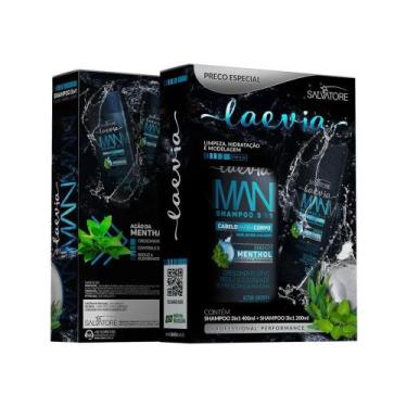 Imagem de Kit shampoo menthol action 3 in 1 400ml + shampoo menthol 200ml - laev