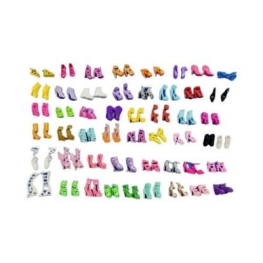 Imagem de Sapatos Para Bonecas De 11,5 Polegadas, 50 Pares De Sapatos De Salto A