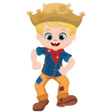 Imagem de  painel junino menino caipira decoração festa junina sao joao - Piffer