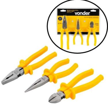 Imagem de Kit Alicate Com 3 Pçs, Universal, Bico E Corte 1000v Vonder