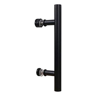 Imagem de National Hardware N700-100 Puxador Madison para porta deslizante de celeiro, 30,5 cm, preto fosco
