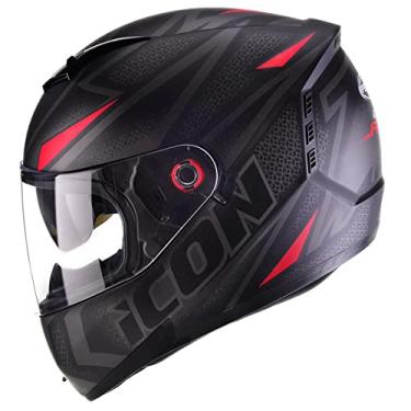 Imagem de Capacete Fechado Moto Peels Icon Fast Preto Fosco com Vermelho 62
