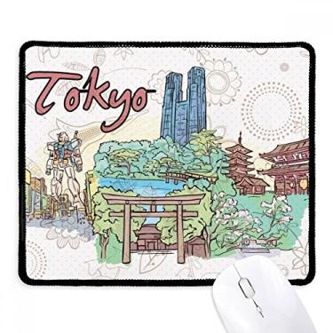 Imagem de Mousepad pintado à mão City Japan Yard Tokyo Tapete de borracha para jogos
