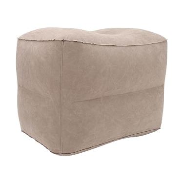 Imagem de Almofada de Apoio para Os Pés, Almofada de pé de Avião Com Válvula de Ar única, Flocagem de PVC para Casa (Cinza)