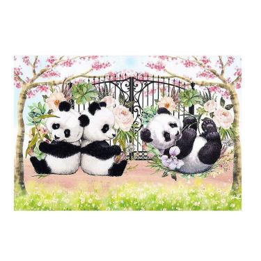 Imagem de Fundo Fotográfico Gigante 3D Panda 3,00X2,50 Horizontal