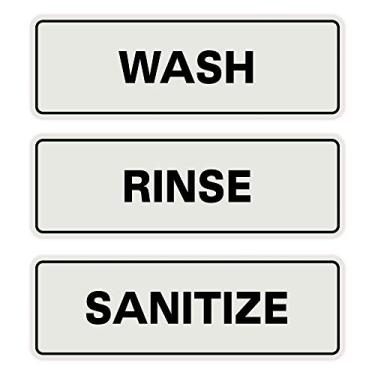 Imagem de All Quality Conjunto padrão de 3 placas para pia de pia de lavatório - placas de pia de cozinha para restaurante e comercial - fácil de instalar - cinza claro (pequeno)