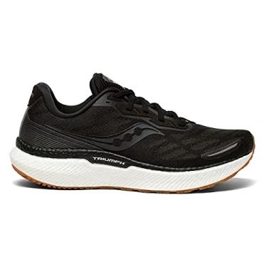 Imagem de Saucony Tênis de corrida feminino Triumph 19, Preto/Goma, 36