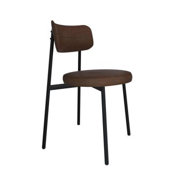 Imagem de Cadeira Kyta Fixa com 4 Pés 50 X 44,7 X 83,8 Cm com 1 Unidade Whisky/Preto