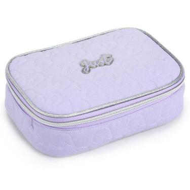 Imagem de Estojo Organizador Box Escolar Menina Matelasse Unicórnio - Denlex, Li
