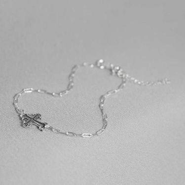Imagem de Pulseira Bracelete com Cruz em Prata 925 - Com Fé