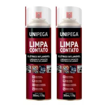 Imagem de Kit 2 Limpa Contato Eletronico Eletrico 300ml Pc Pilha - Unipega, Tran