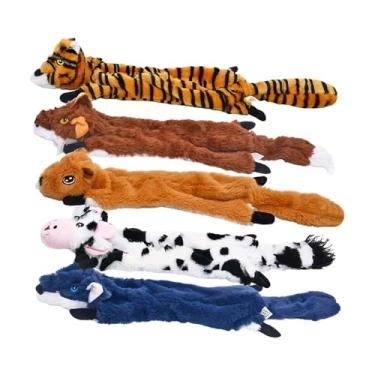 Imagem de Generic 5pcs recheados brinquedos de cachorro de cachorro luxuoso jogo de exercícios de animais interativos Proteção de sofá mastigando e jogue para cães