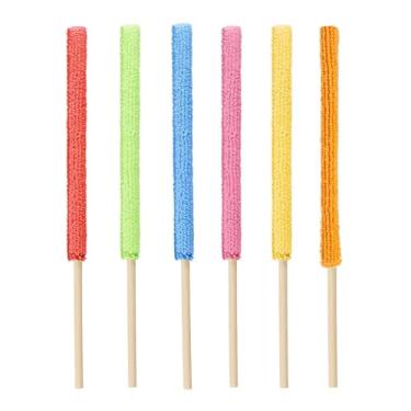 Imagem de SQXBK 12 peças de microfibra vareta de pó ferramenta de limpeza de fendas pequeno espanador para limpeza de saída de ar do carro multifuncional cor mista escova de limpeza espaço morto escova de