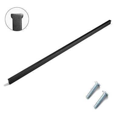 Imagem de Puxador em T para móveis simples e modernos, puxadores de porta de armário de gaveta de banheiro de liga de alumínio, puxadores de armário de guarda-roupa de cômoda, com parafusos, preto fosco (centro