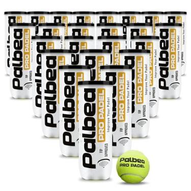 Imagem de Palbea Bolas de padel PRO. 24 tubos de 3 bolas de tênis de padel aprovadas pela FIP. Bolas de remo feitas de feltro HV para treinamento e torneio. Bolas adequadas para qualquer superfície/locais de