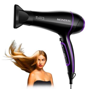 Imagem de Secador de cabelo mondial scn-01 potente black purple 127v, Preto, 110