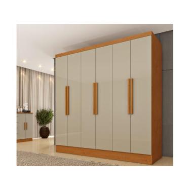 Imagem de Guarda Roupa Bariloche 6 Portas e 4 Gavetas Internas Tcil Cinamomo Off
