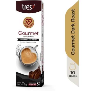 Imagem de Cápsulas Três Corações Caixa com 10 Cápsulas, Expresso Dark Roast