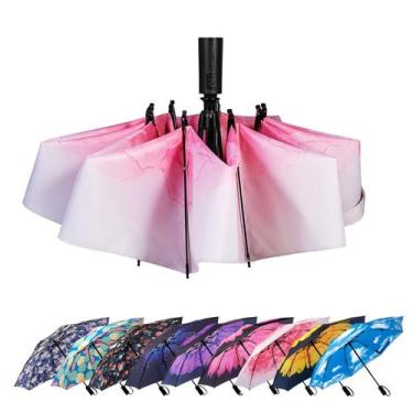 Imagem de Guarda-chuva LANBRELLA Compact Invertido Dobrável T2.7-Red Lotus