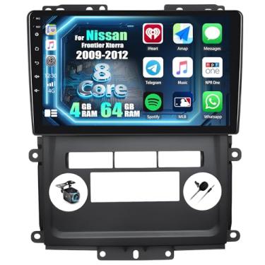 Imagem de [4+64G] Rádio estéreo Qualcomm Android 15 de 8 núcleos para Nissan Frontier Xterra 2009-2012 com carro sem fio e Android Auto, rádio automotivo de 23 polegadas com link espelhado, Bluetooth 5.1 FM/RDS
