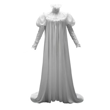 Imagem de MEOWCOS Vestido de Halloween Gótico Feminino Medieval Renascentista Fantasia Vintage Estilo Quadra Vestido Longo Manga Gigot