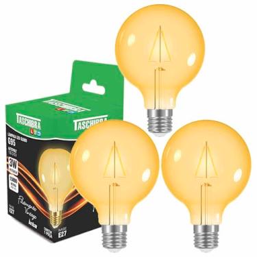 Imagem de 3 Lâmpada Filamento Led 3w Globo Retro Vintage G95 Taschibra