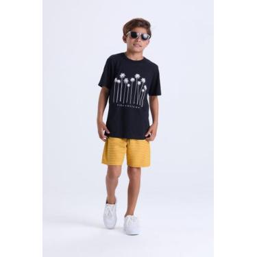 Imagem de Conjunto Menino Infantil de Verão Tropical - VIDA COSTEIRA, Preto, 4