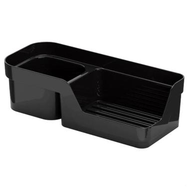 Imagem de Porta Detergente E Esponja Liso Preto Cozinha 20,3X6X8,9
