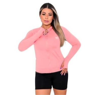 Imagem de Jaqueta Casaco UV Com Ziper Proteção FPU50 Feminino Rosa Candy-Feminino