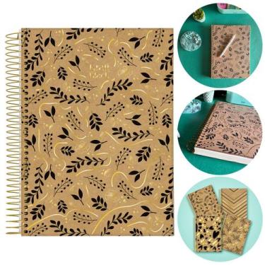 Imagem de Caderno Jandaia Universitário Kraft Black Capa Dura 80 fls, Fluir