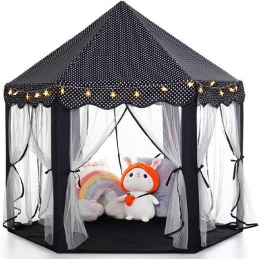 Imagem de Play Tent Monobeach Princess Castle Black para crianças com luzes