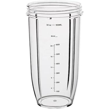 Imagem de Wonder star Copo compatível com peças de reposição Nutri-bullet 946 ml para Nutri Bullet 600W e 900W ||material de policarbonato ||4 linhas de aderência extras (pacote com 1)