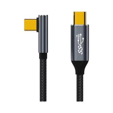Imagem de Cabo USB C Macho-Fêmea De 90 Graus 5A Carregamento Rápido 31 PD 100W E
