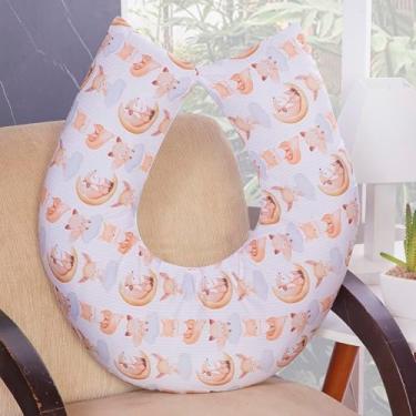 Imagem de Almofada Amamentação Multifuncional para Bebê Menino com Capa Removível (Raposinha)