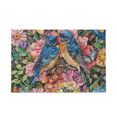 Imagem de WELLDAY Quebra-cabeça lindos pássaros 1000 peças grande jogo de arte para adultos adolescentes