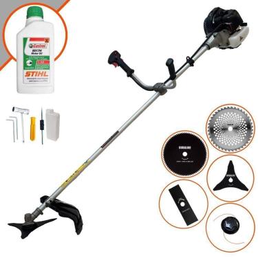 Imagem de Roçadeira Anmax Cg430b Com 5 Opções De Cortes + óleo Stihl