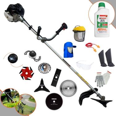 Imagem de Roçadeira Cg430b Anmax + 6 Facas + Escova + Epi + óleo Stihl