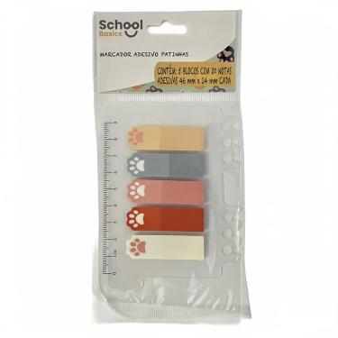 Imagem de Conjunto 5 Blocos de 20 Notas Adesivas School Basics