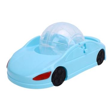 Imagem de NOENNULL Carro esportivo com bola de exercício para hamster, carro hamster com bola transparente destacável, roda de exercícios divertida para hamsters, adequada para animais de estimação pequenos
