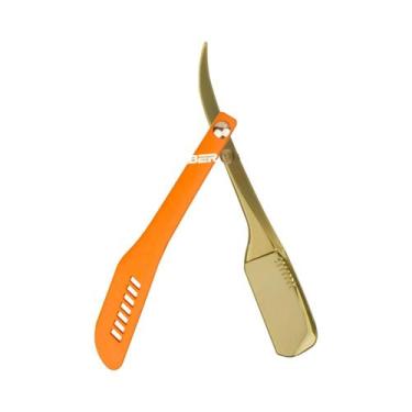 Imagem de Navalha Profissional De Aço Inoxidável Para Barbeiro, Lâmina Reta Dobr