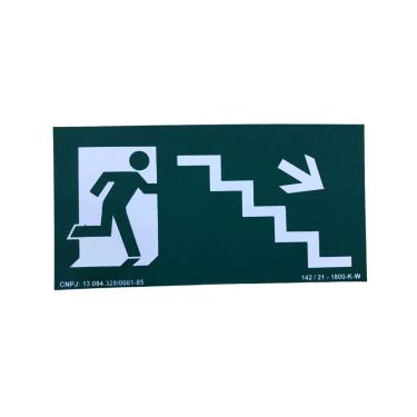 Imagem de Placa Pvc Fotoluminescente Desce Escada À Direita
